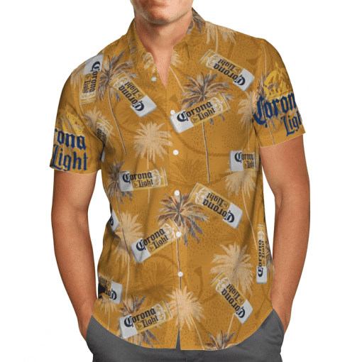 Corona Light Palm Tree All Over Print 3D Hawaiian Shirt