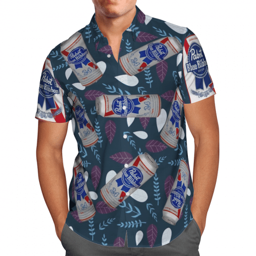 Pabst Blue Ribbon All Over Print 3D Hawaiian Shirt