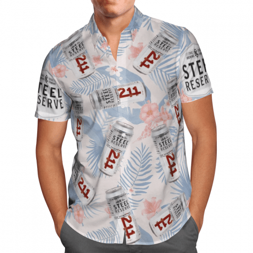 Steel Reserve Tropical Leafs All Over Print 3D Hawaiian Shirt