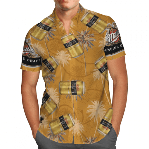 Miller Genuine Draft All Over Print 3D Hawaiian Shirt