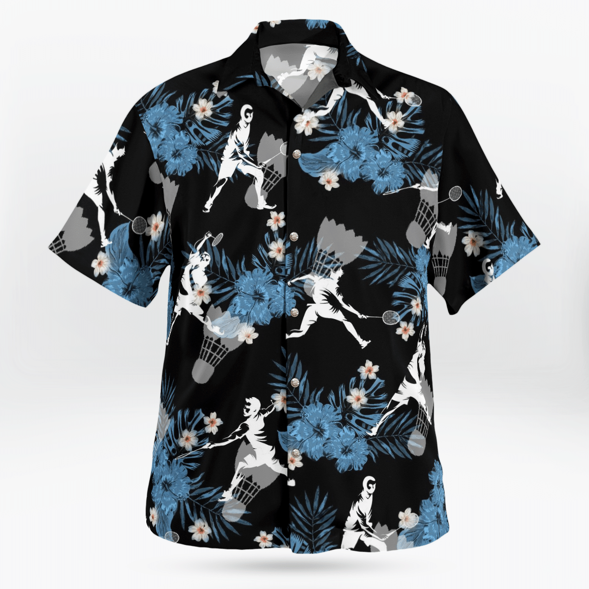 Badminton Players All Over Print 3D Hawaiian Shirt