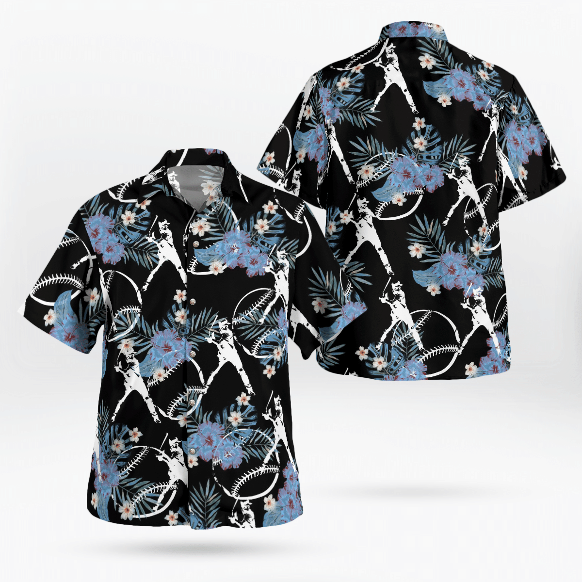 Baseball Player All Over Print 3D Hawaiian Shirt