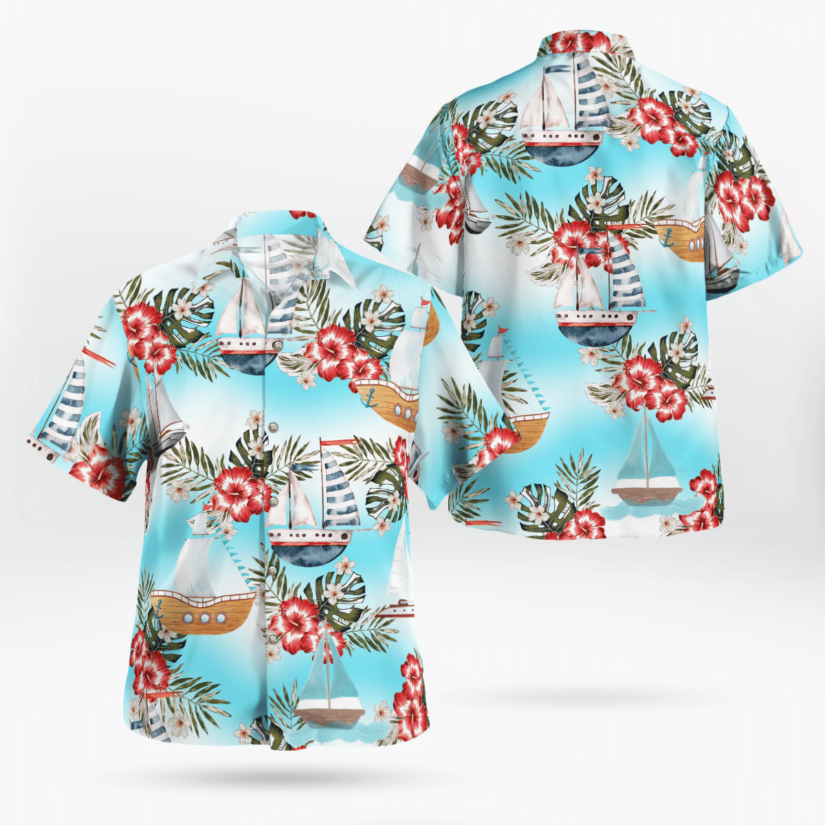 Boating All Over Print 3D Hawaiian Shirt