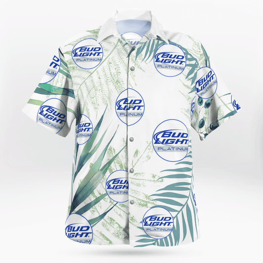 Bud Light Platinum All Over Print 3D Hawaiian Shirt