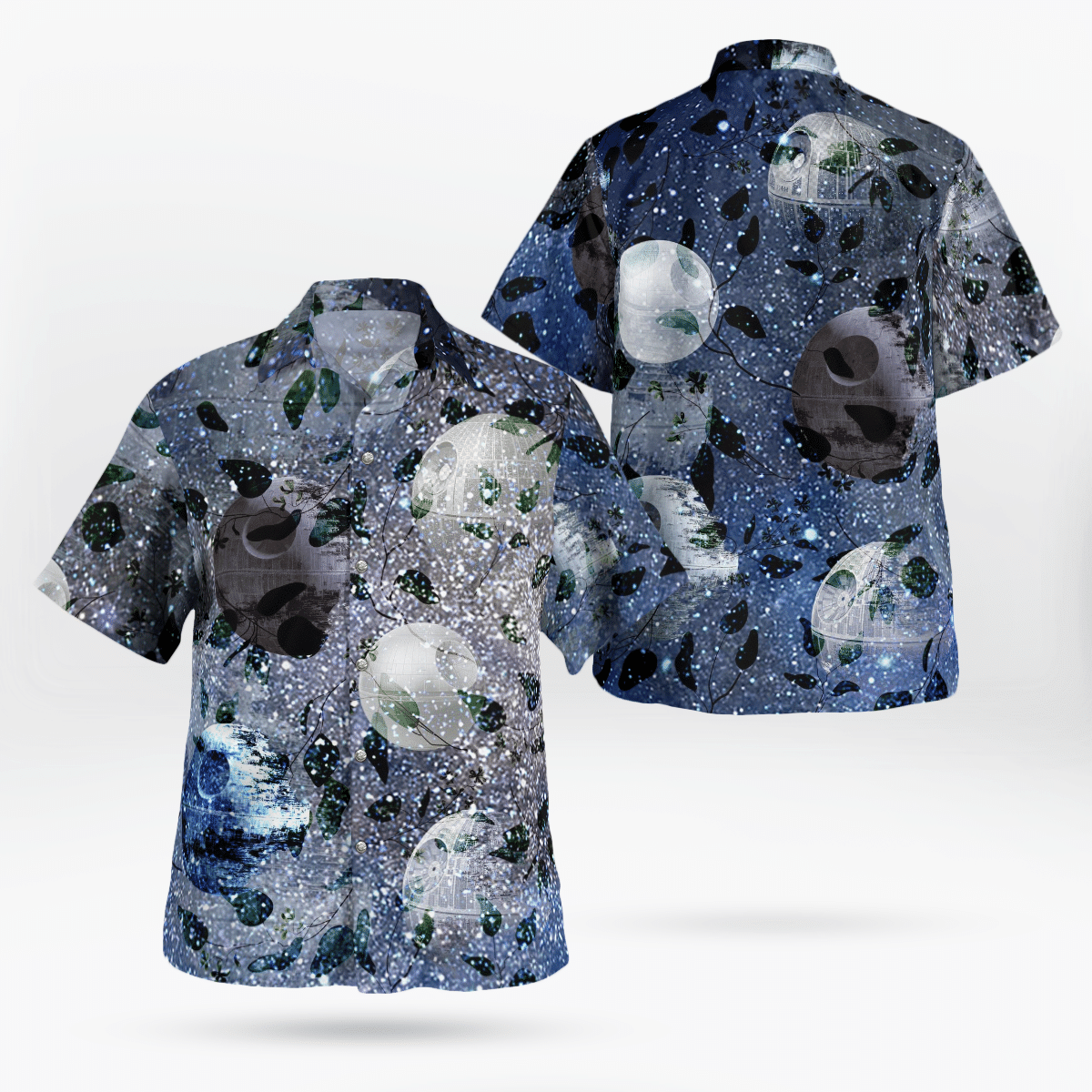 Death Star In S All Over Print 3D Galaxy Hawaiian Shirt