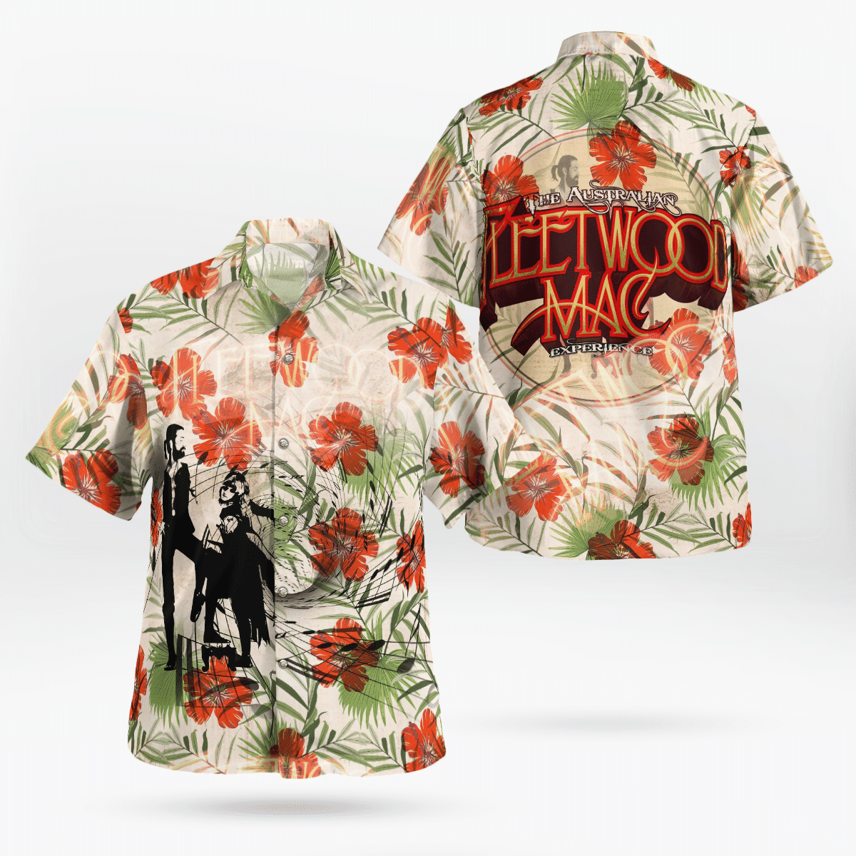 Fleetwood Mac Rock Band All Over Print 3D Flowery Aloha Summer Beach Hawaiian Shirt