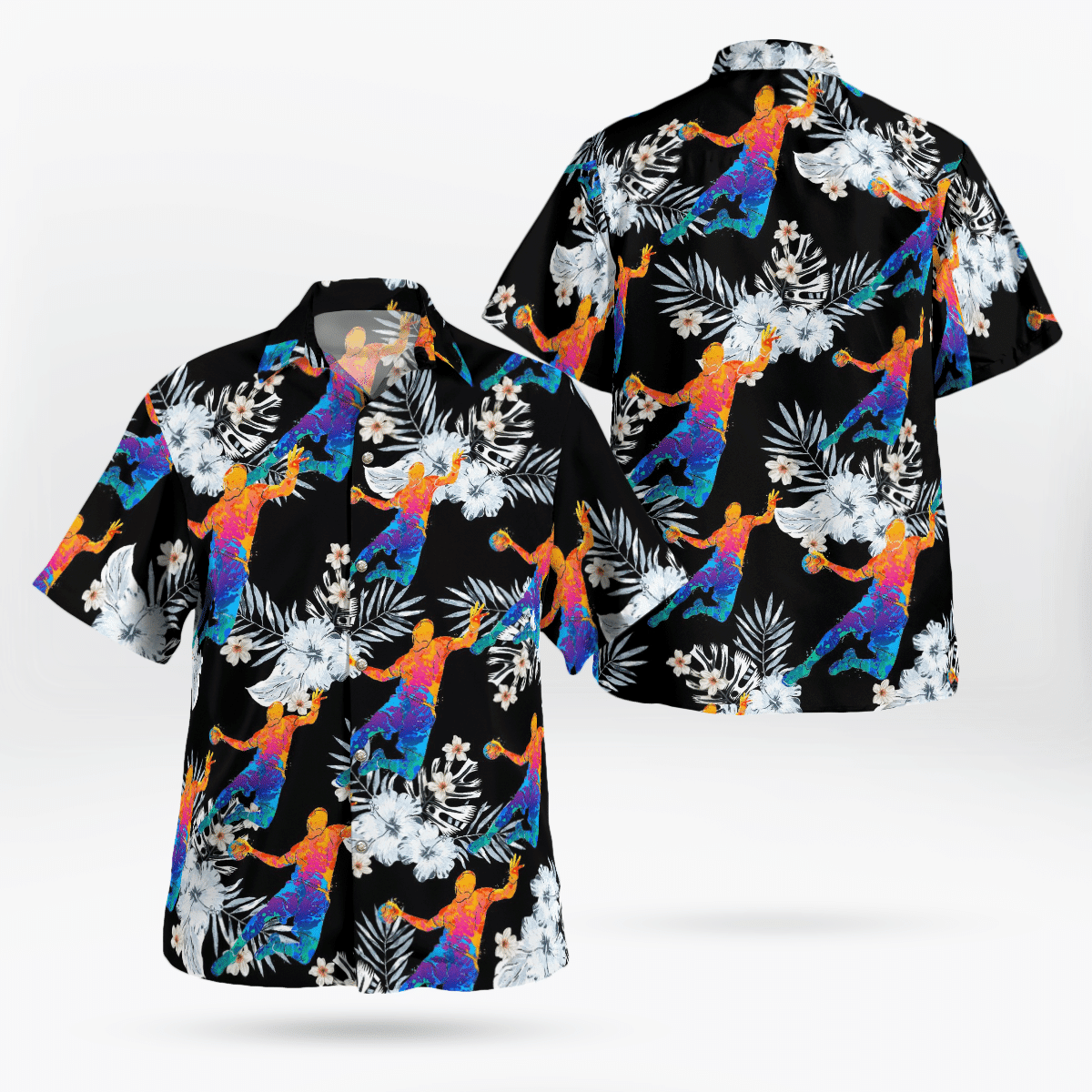 Basketball Player All Over Print 3D Flowery Aloha Summer Beach Hawaiian Shirt