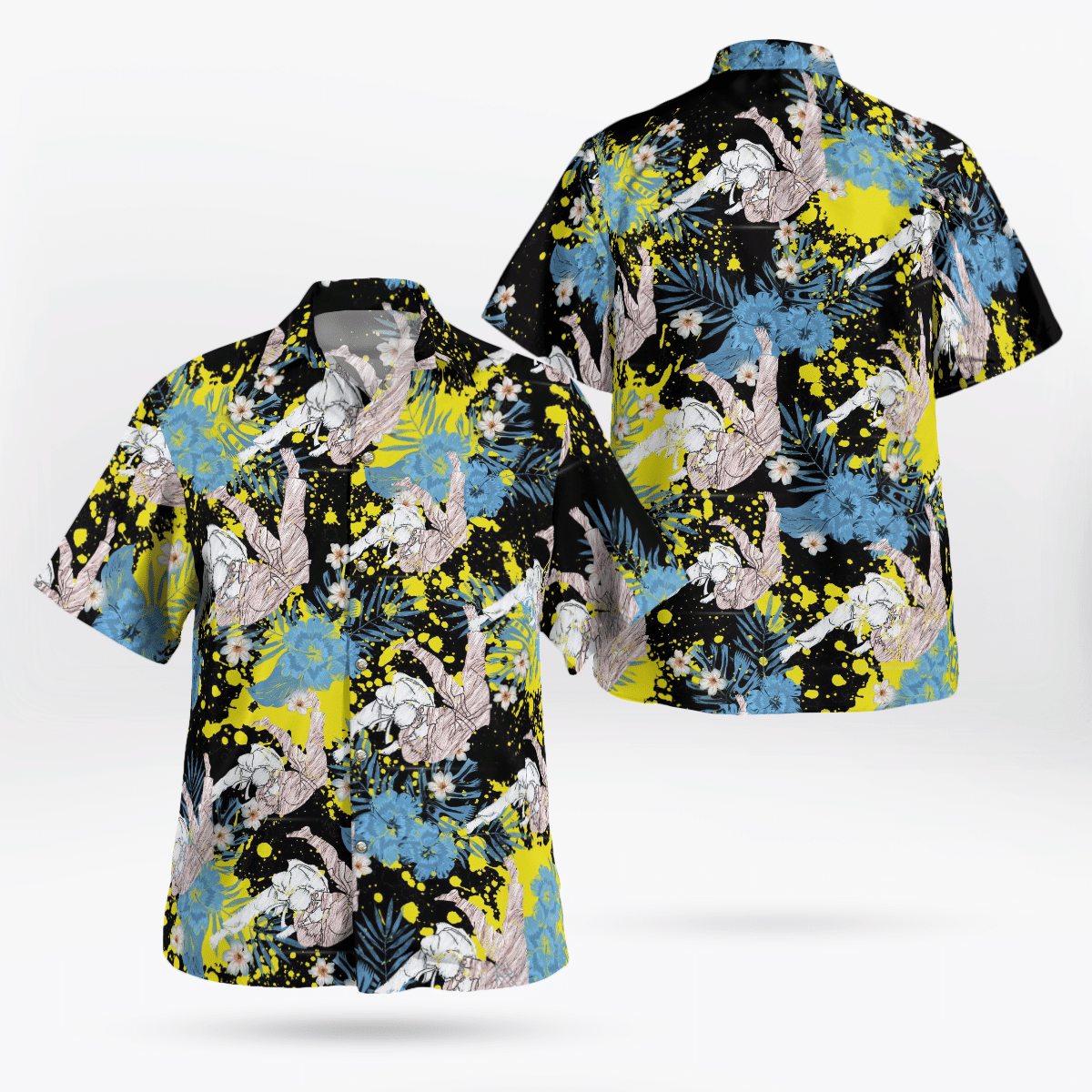 Judo All Over Print 3D Flowery Aloha Summer Beach Hawaiian Shirt