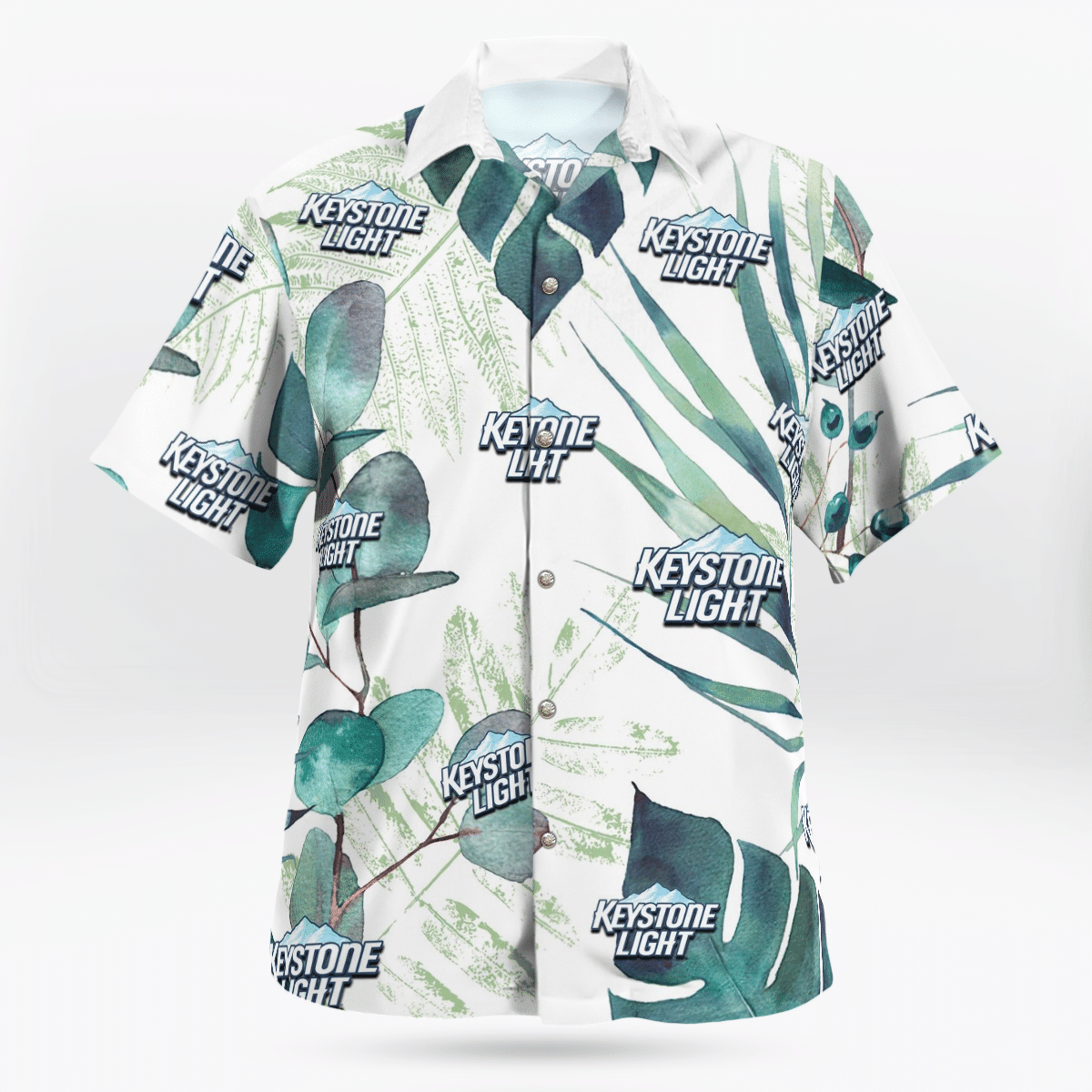 Keystone Light Beer All Over Print 3D Flowery Aloha Summer Beach Hawaiian Shirt