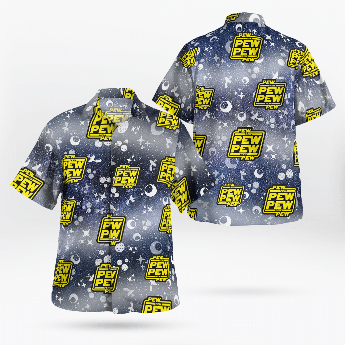 Pew Pew S All Over Print 3D Galaxy Aloha Summer Beach Hawaiian Shirt