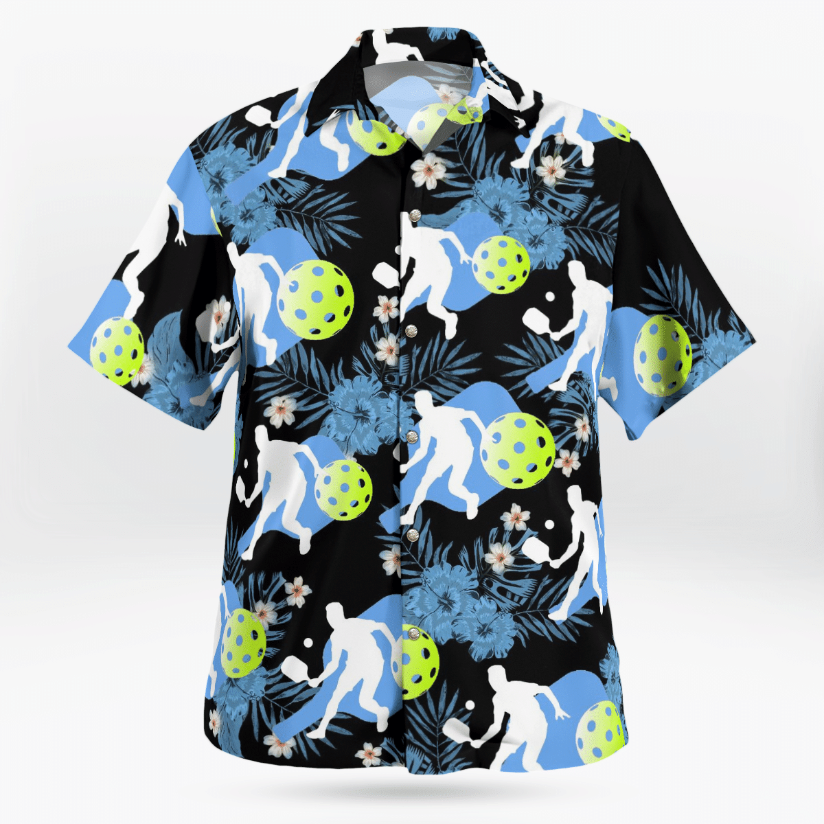 Pickleball Sport All Over Print 3D Flowery Aloha Summer Beach Hawaiian Shirt