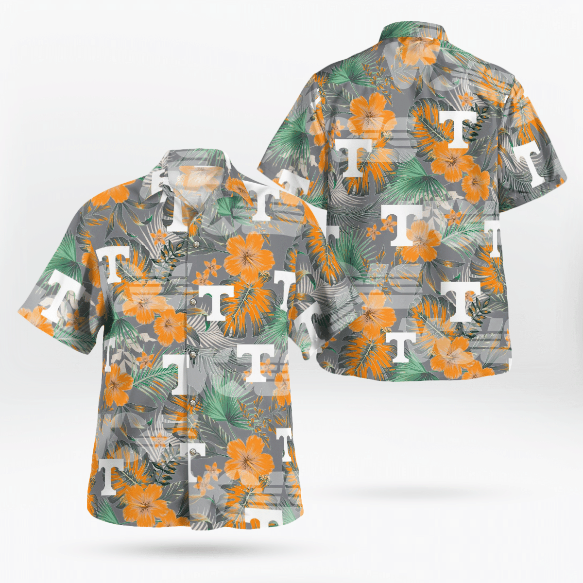 Tennessee Volunteers All Over Print 3D Flowery Aloha Summer Beach Hawaiian Shirt