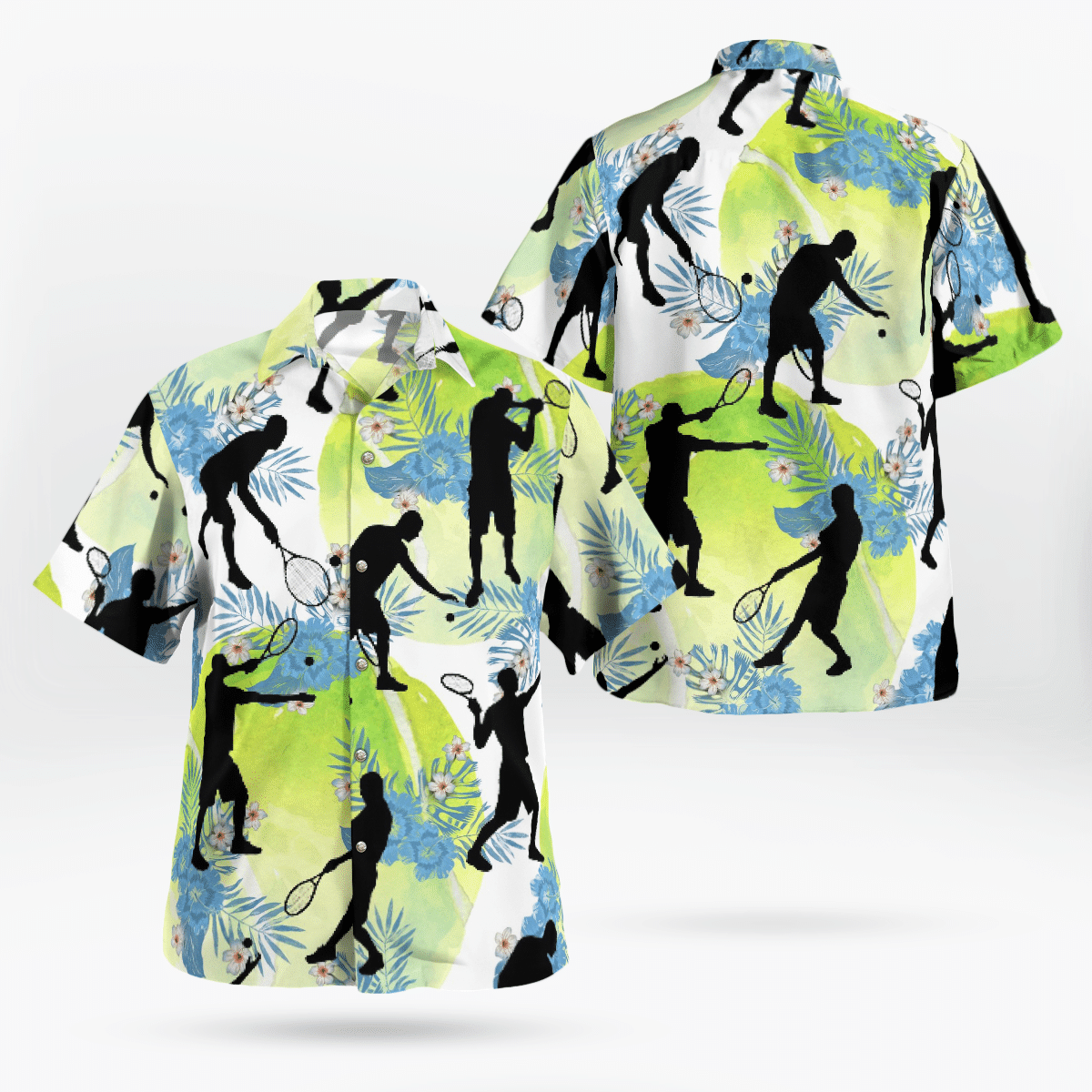 Tennis Player All Over Print 3D Flowery Aloha Summer Beach Hawaiian Shirt