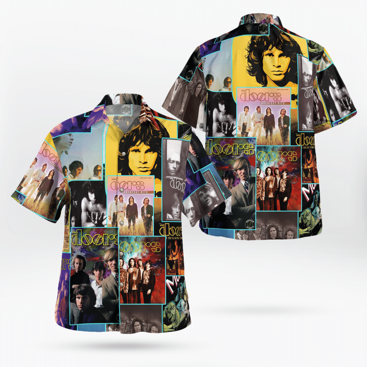 The Doors Rock Band Albums All Over Print 3D Aloha Summer Beach Hawaiian Shirt