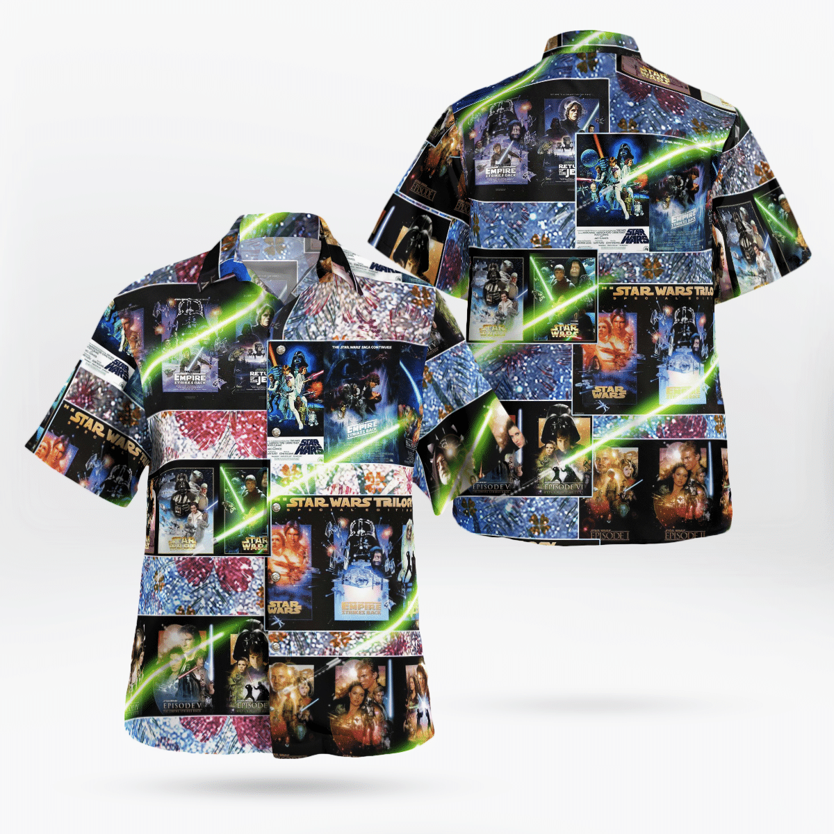 The Original Trilogy S All Over Print 3D Galaxy Aloha Summer Beach Hawaiian Shirt