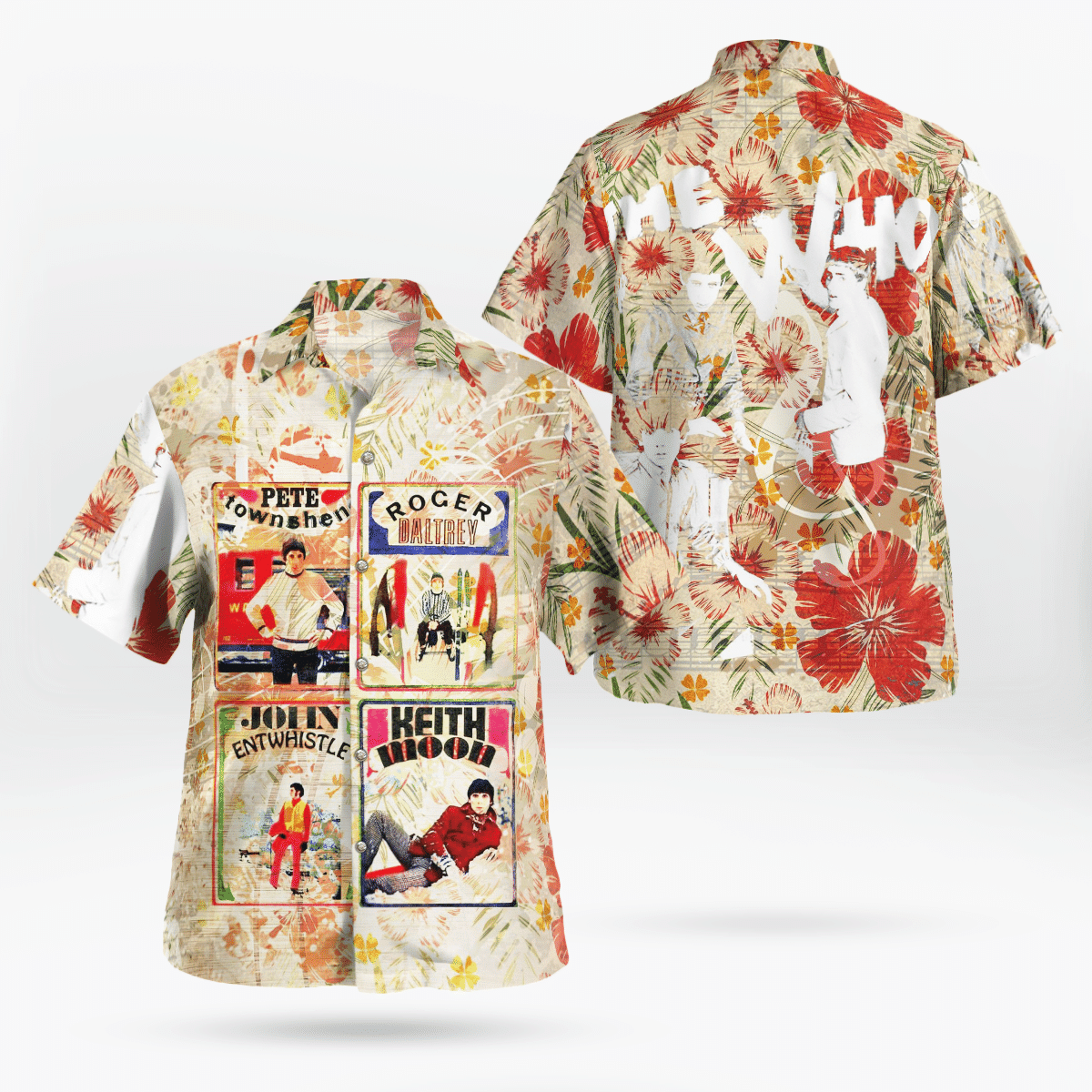 The Who Rock Band All Over Print 3D Aloha Summer Beach Hawaiian Shirt