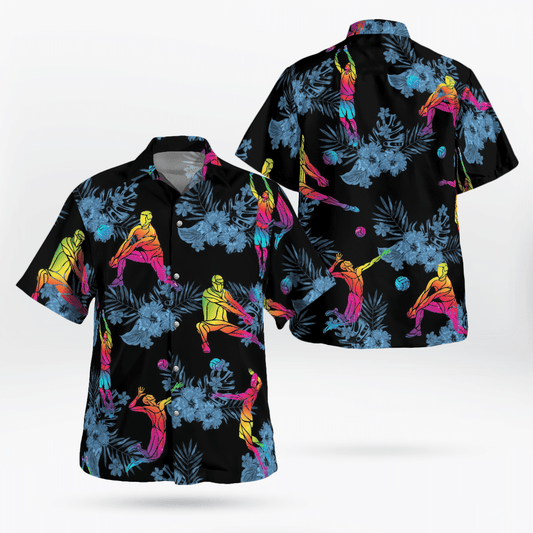 Volleyball Player All Over Print 3D Flowery Aloha Summer Beach Hawaiian Shirt