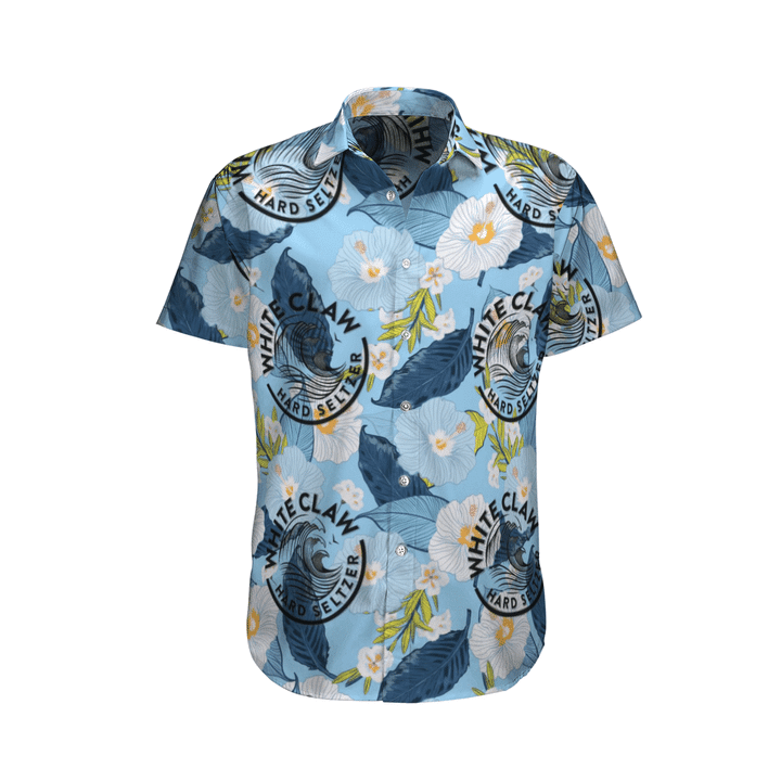 White Claw Hard Seltzer All Over Print 3D Flowery Aloha Summer Beach Hawaiian Shirt