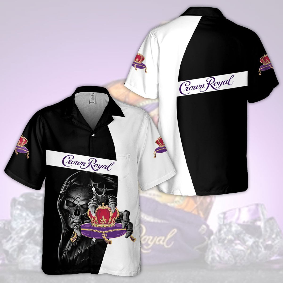 Crown Royal Death All Over Print 3D Aloha Summer Beach Hawaiian Shirt