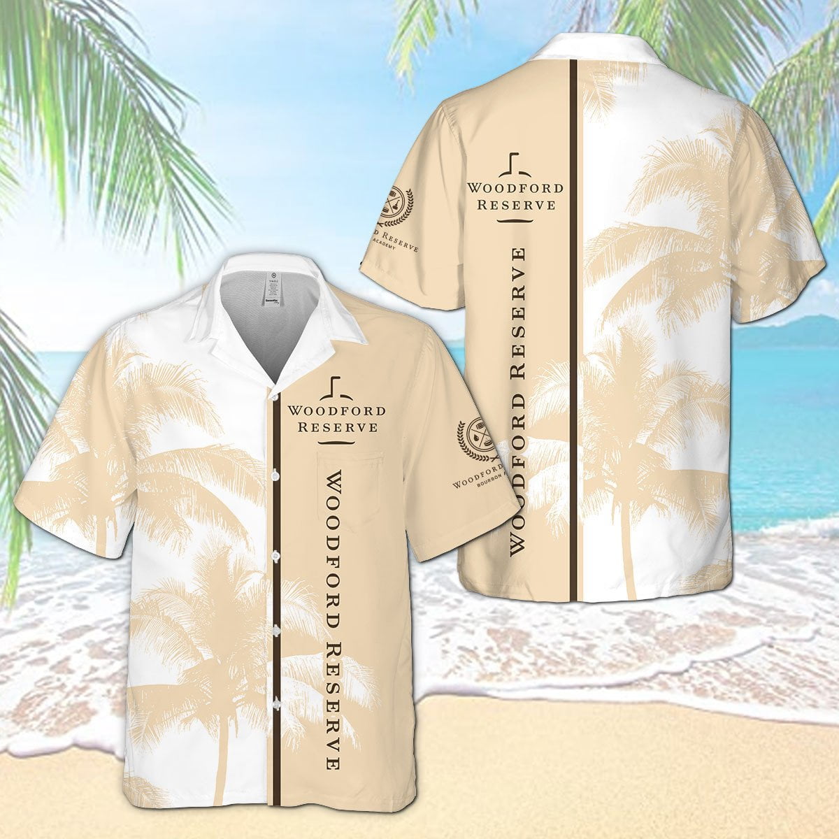 Woodford Reserve Palm Tree All Over Print 3D Aloha Summer Beach Hawaiian Shirt