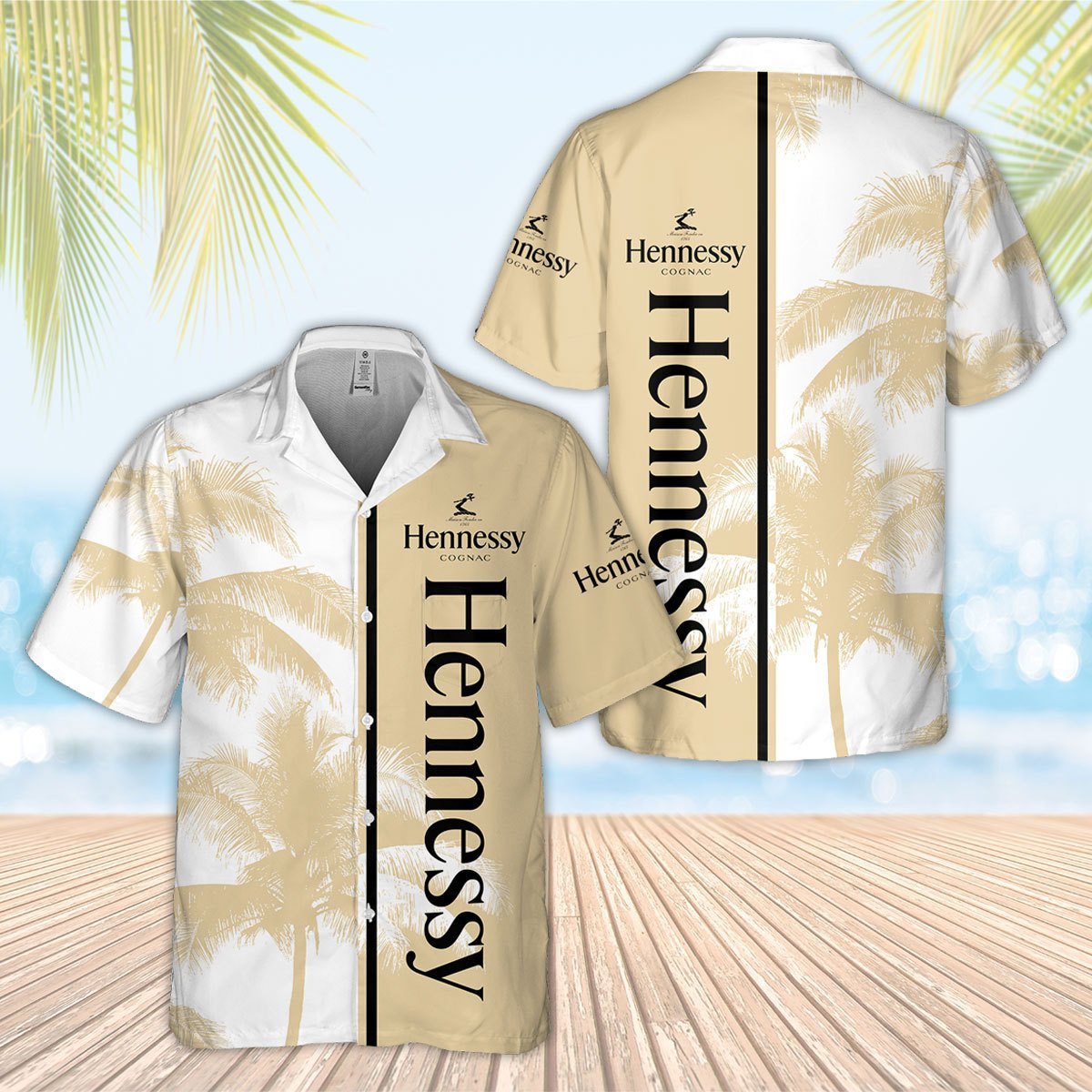 Hennessy Palm Tree All Over Print 3D Aloha Summer Beach Hawaiian Shirt