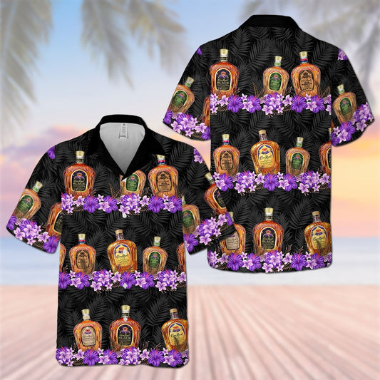 Crown Royal Collections All Over Print 3D Flowery Aloha Summer Beach Hawaiian Shirt