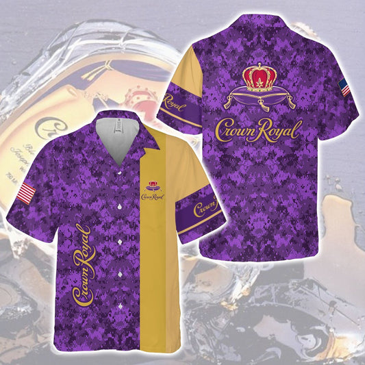 Crown Royal All Over Print 3D Aloha Summer Beach Hawaiian Shirt