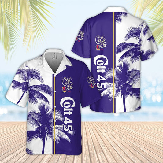 Colt 45 Palm Tree All Over Print 3D Aloha Summer Beach Hawaiian Shirt