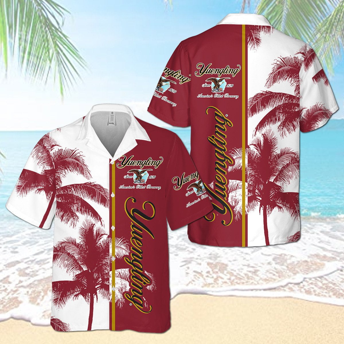 Yeung Ling Palm Tree All Over Print 3D Aloha Summer Beach Hawaiian Shirt