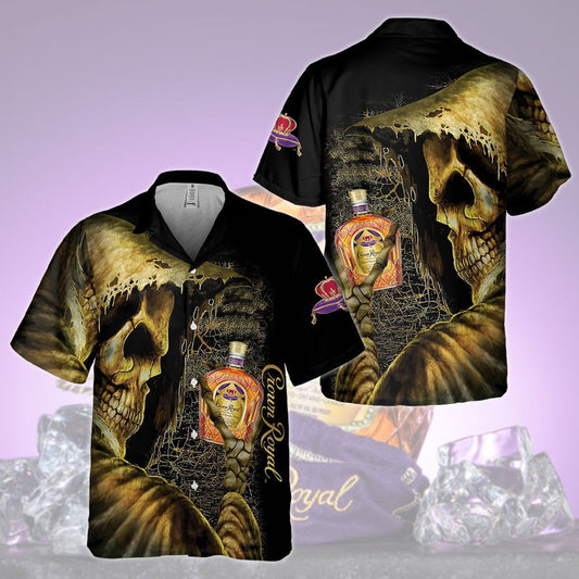 Crown Royal Death All Over Print 3D Aloha Summer Beach Hawaiian Shirt