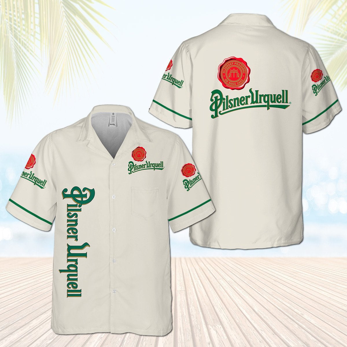 Pilsner Urquell All Over Print 3D Aloha Summer Beach Hawaiian Shirt