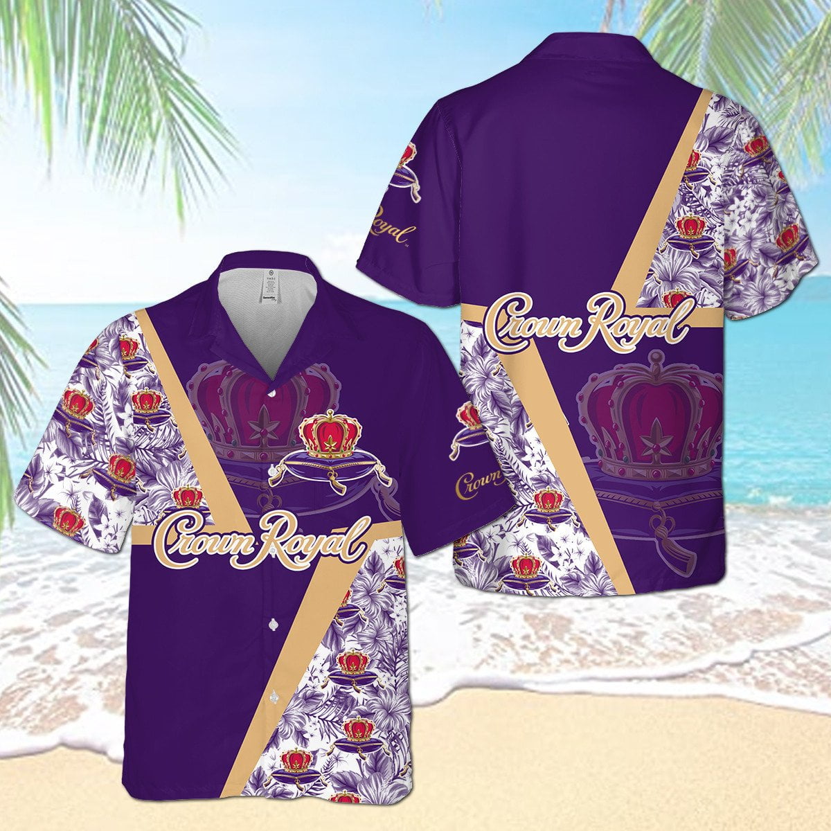 Crown Royal All Over Print 3D Flowery Aloha Summer Beach Hawaiian Shirt