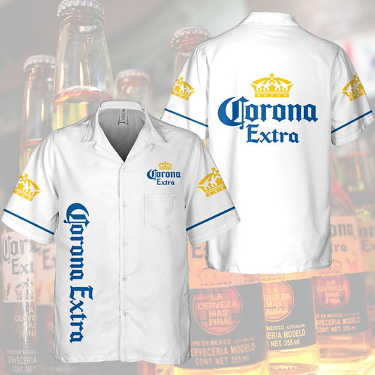 Corona Extra Beer All Over Print 3D Aloha Summer Beach Hawaiian Shirt