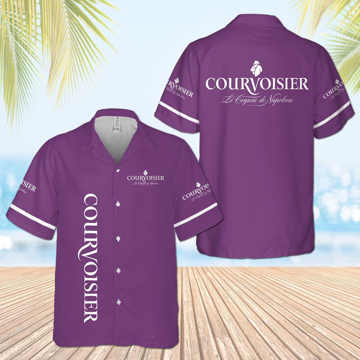 Courvoisier Cognac All Over Print 3D Aloha Summer Beach Hawaiian Shirt