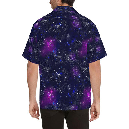 Space Galaxy Pattern Mens All Over Print Hawaiian Shirt