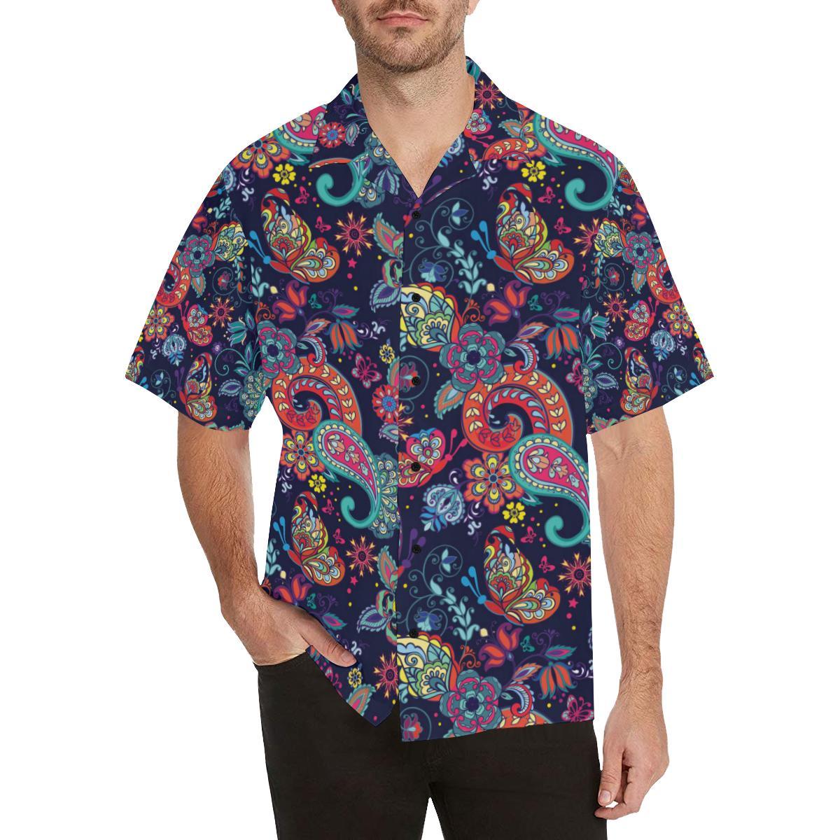 Paisley Boho Pattern Print Design A Hawaiian Shirt