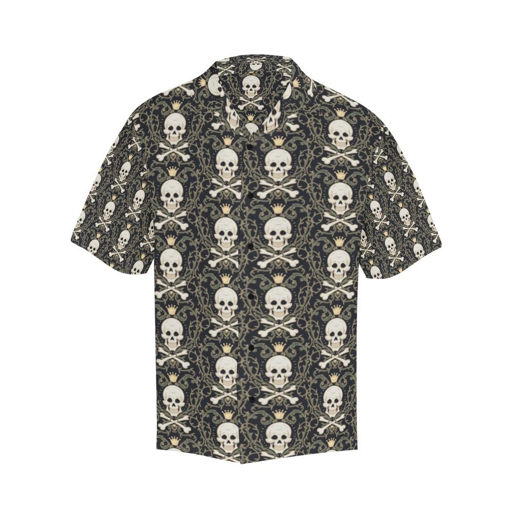 Skull King Print Design Hawaiian Shirt