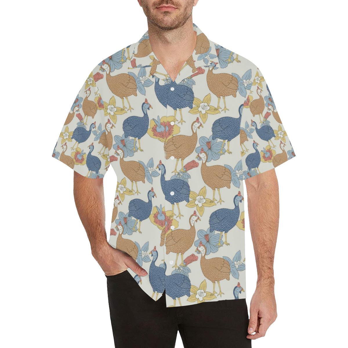Guinea Fowl Pattern Print Design Hawaiian Shirt