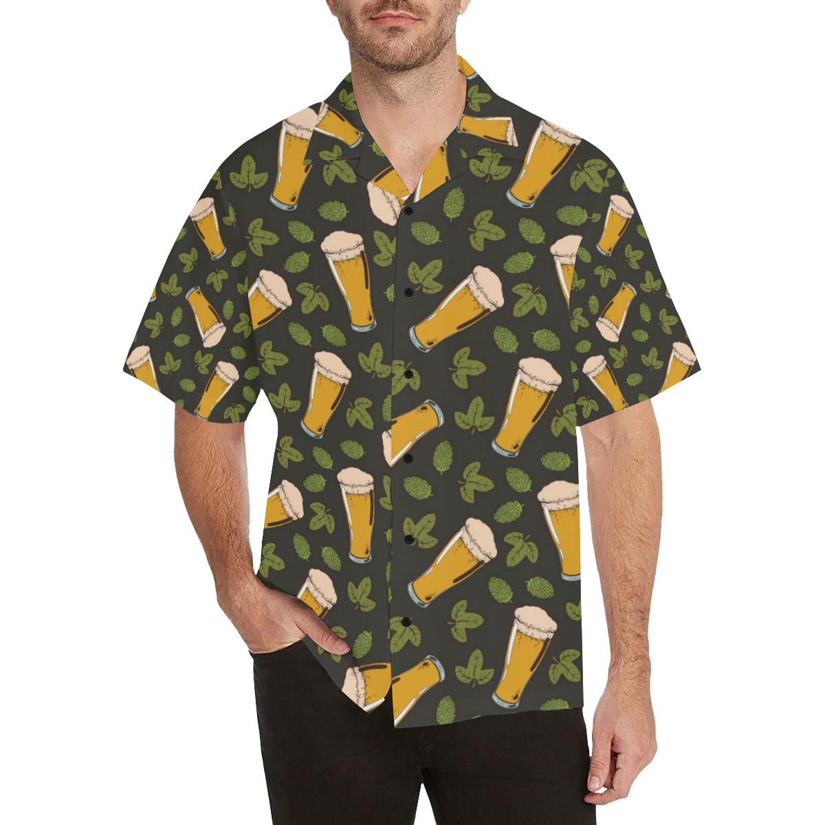Beer Iris Pattern Print Design Hawaiian Shirt