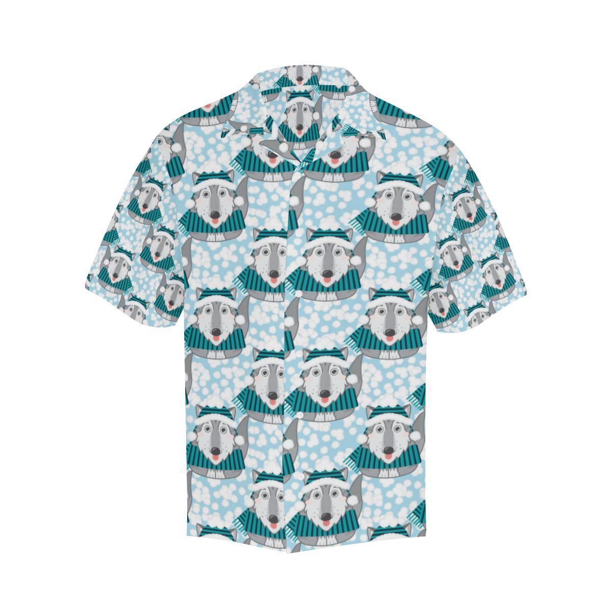 Alaskan Malamute Pattern Print Design Hawaiian Shirt