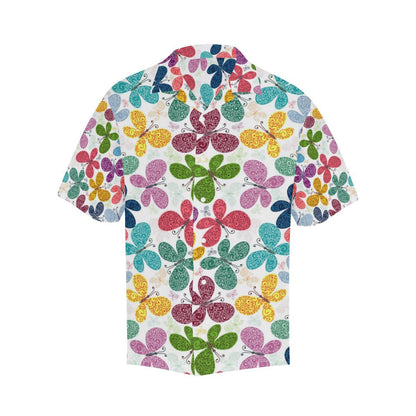 Colorful Butterfly Pattern Mens All Over Print Hawaiian Shirt