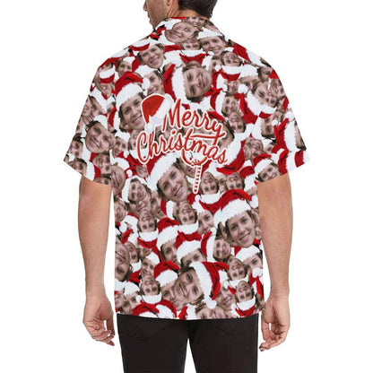 Custom Face Christmas For You Men's All Over Print Hawaiian Shirt