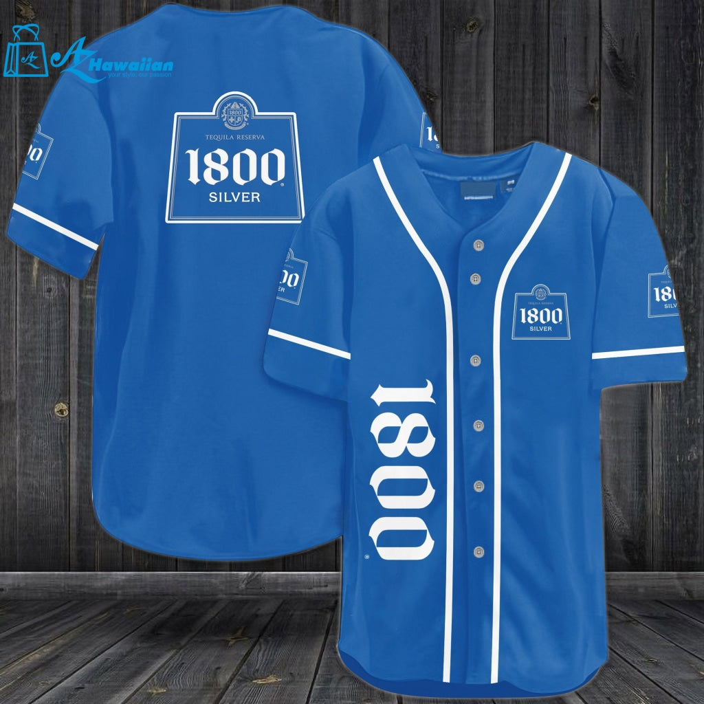 1800 Tequila Silver All Over Print Unisex Baseball Jersey 