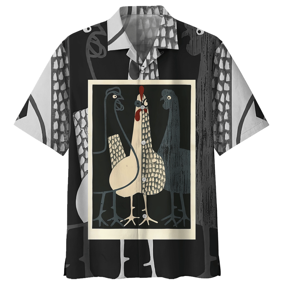 Chicken   Black Awesome Design Unisex Hawaiian Shirt For Men And Women Dhc17063658