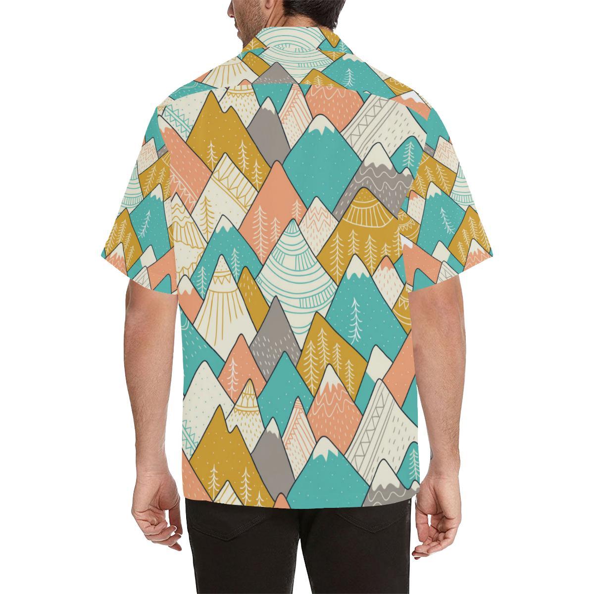 Mountain Pattern Print Design Hawaiian Shirt