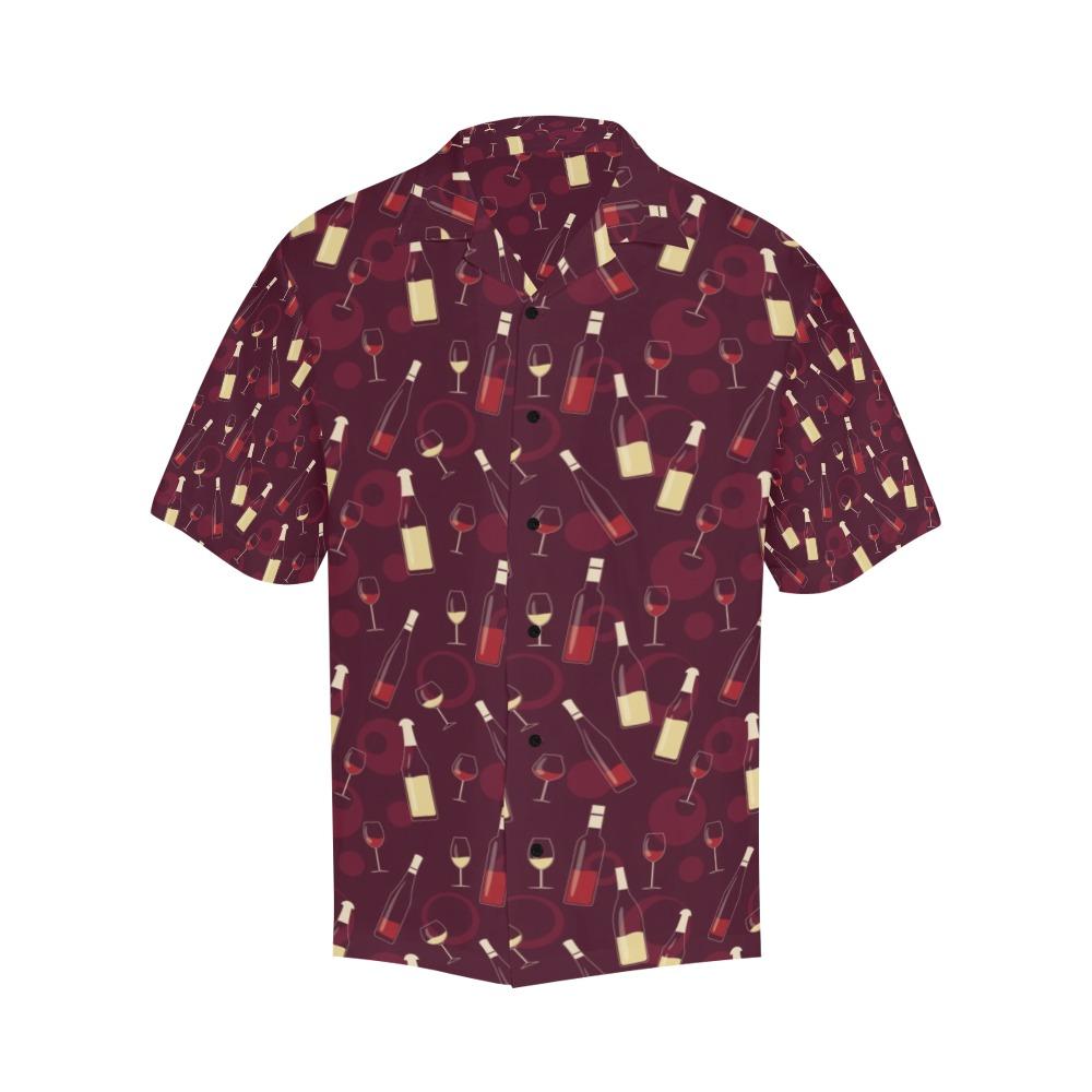 Wine Themed Print Design Hawaiian Shirt