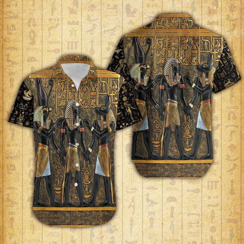 Rameses Anubis Ancient Egypt Hawaiian Aloha Shirts #DH