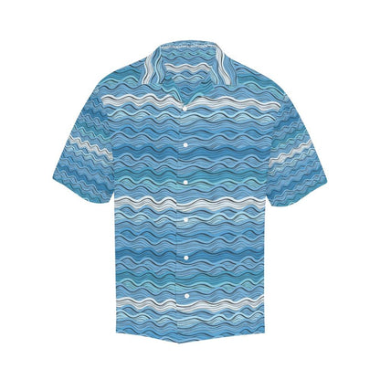 Wave Print Design Hawaiian Shirt