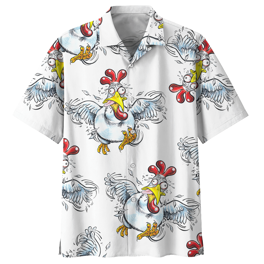 Chicken   White Unique Design Unisex Hawaiian Shirt For Men And Women Dhc17063735