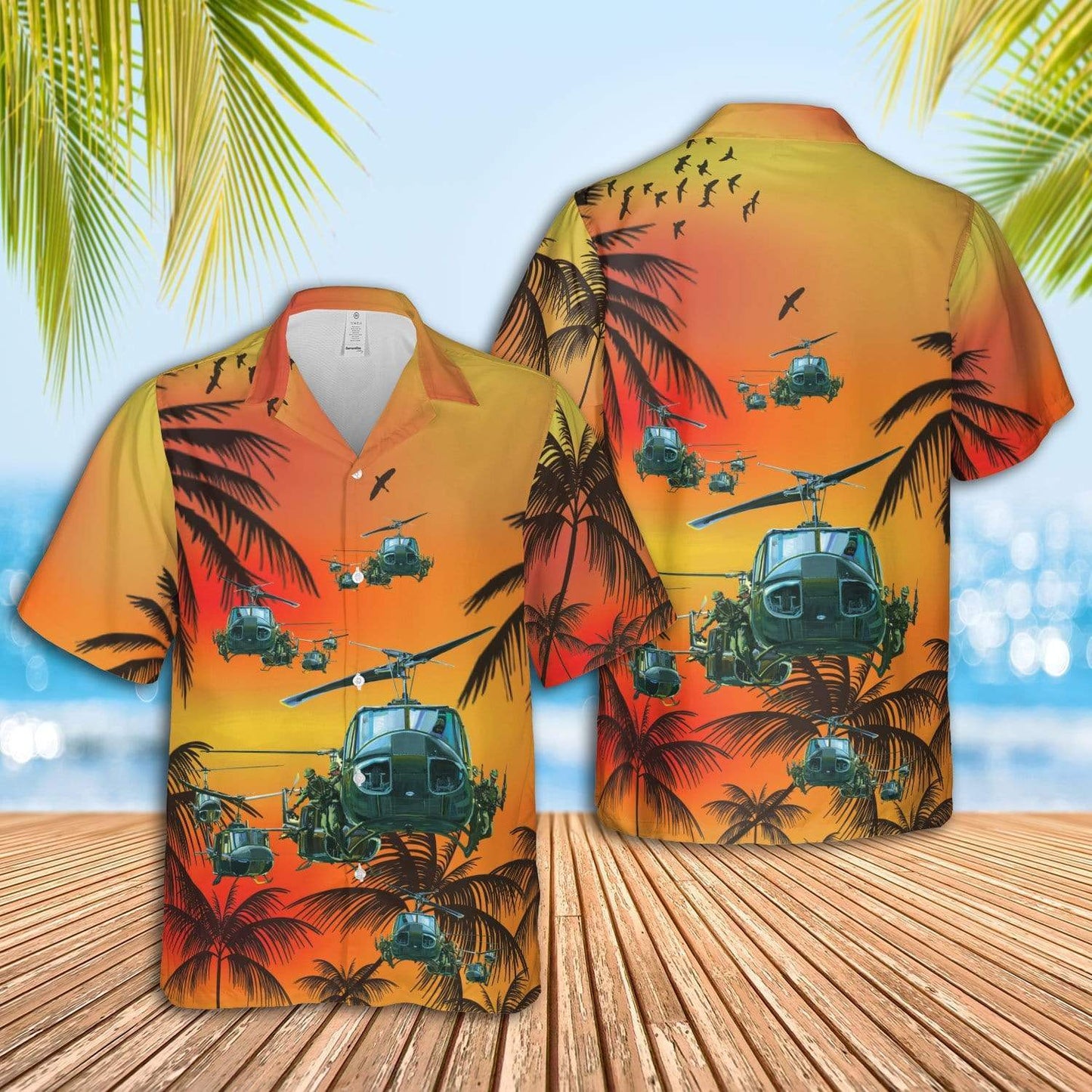 Us Army Uh-1 Huey Unisex Hawaiian Shirts